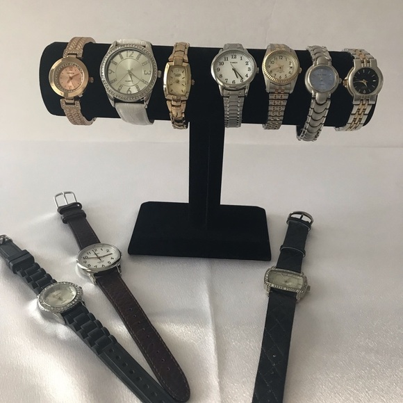 10 Fashion Watches  silver tone, gold tone, white and black - Picture 1 of 13